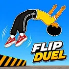 Flip Duel transforms parkour flipping into a fast-paced challenge in which the success of a move is determined by precise landings, trick selection, and timing, as well as whether they remain in the air or tumble across the arena in a ragdoll crash.