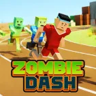 In Zombie Dash, you're always being chased: behind you, a crowd of zombies is coming at you, and in front of you, a yellow-and-black-striped wall is blocking the road.