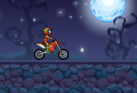How to play Moto X3M Spooky Land game